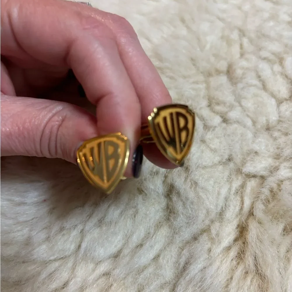 Warner Bros. Gold Shield Cufflinks